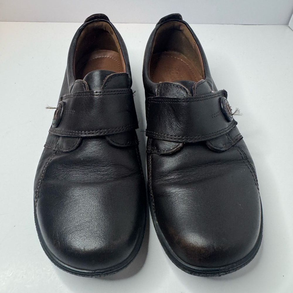 Hotter 'Sugar' Brown Leather Loafers Size 7